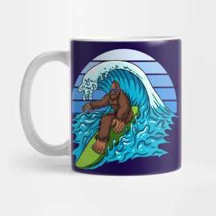 Bigfoot Surfing The Waves Mug